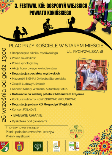 3. FESTIWAL K&Oacute;Ł GOSPODYŃ WIEJSKICH POWIATU KONIŃSKIEGO