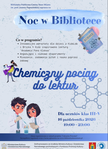Zapraszamy na NOC w BIBLIOTECE!