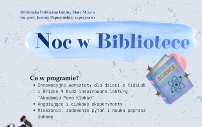 Zdjęcie do Zapraszamy na NOC w BIBLIOTECE!